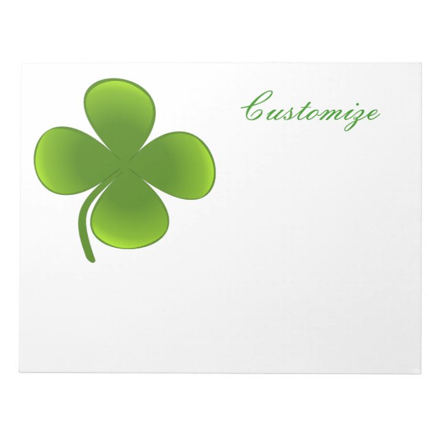 St Patrick's Day Shamrocks Thunder_Cove  Notepad (Front)