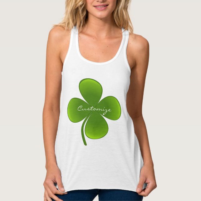St Patrick's Day Shamrocks Thunder_Cove  Singlet (Front)