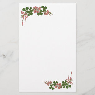 ST. PATRICK'S DAY /Shamrocks ,white Stationery