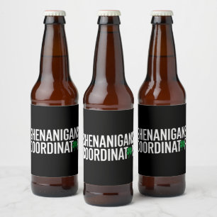 St. Patrick's Day Shenanigan Coordinator Beer Bottle Label