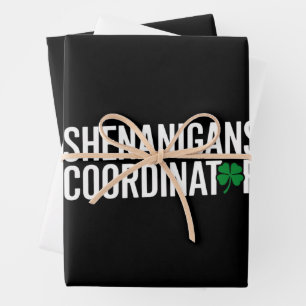 St. Patrick's Day Shenanigan Coordinator Wrapping Paper Sheet