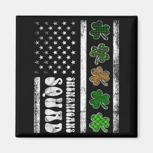 St Patricks Day Shenanigans Squad Us Flag American Magnet