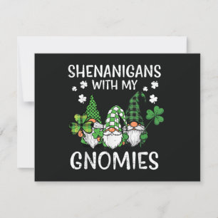 St Patricks Day Shenanigans with Gnomies Gnome Invitation