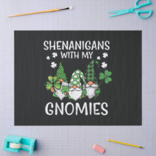 St Patricks Day Shenanigans with Gnomies Gnome Tissue Paper