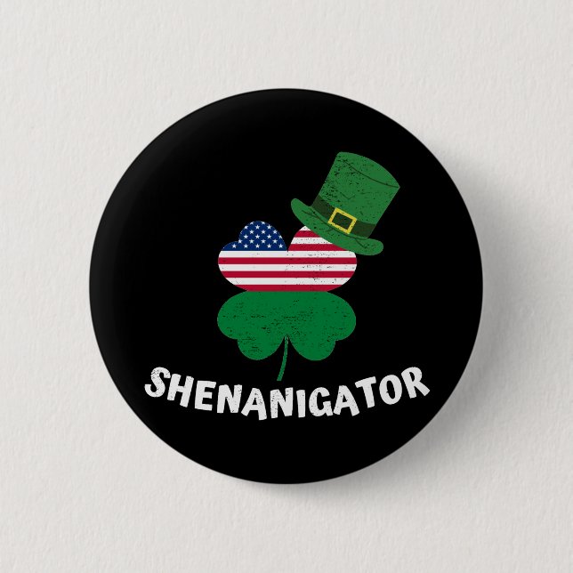 St. Patrick's Day Shenanigator 6 Cm Round Badge (Front)