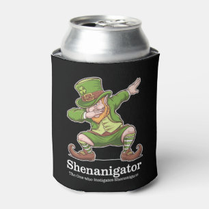 St Patricks Day Shenanigator Dabbing Leprechaun Can Cooler