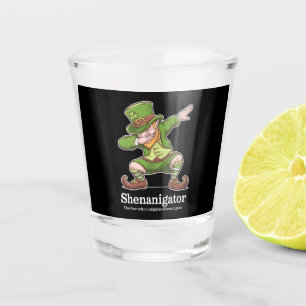 St Patricks Day Shenanigator Dabbing Leprechaun Shot Glass