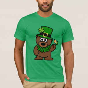St Patricks Day shirt   Brown bear with Irish flag