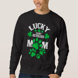 St Patrick's Day Shirt Lucky Saint Bernard Dog Mom