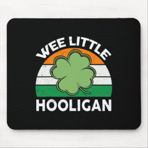 St Patricks Day Shirt Wee Little Hooligan Funny Bo Mouse Pad