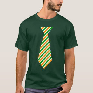 St Patricks Day shirt with green white orange tie