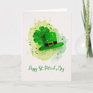 St. Patrick's Day Sketchy Doodle Shamrocks Card