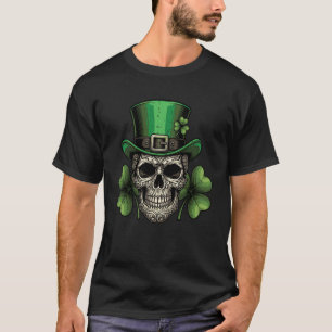 St Patricks Day Skull Top Hat Saint Paddys Men Wom
