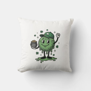 St Patricks Day Slime Mascot Vintage Vector Shirt_ Cushion