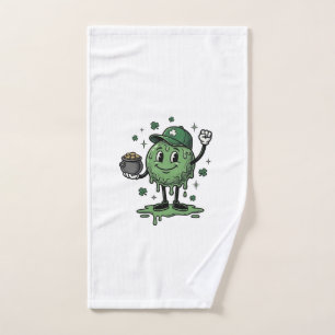 St Patricks Day Slime Mascot Vintage Vector Shirt_ Hand Towel
