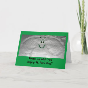 St. Patrick's Day Snow Angel Card