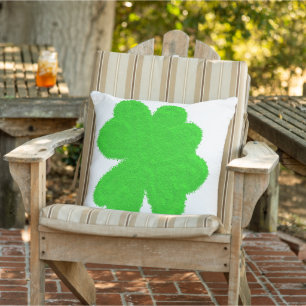 St. Patrick's Day sparkle shamrock lucky clover Cushion