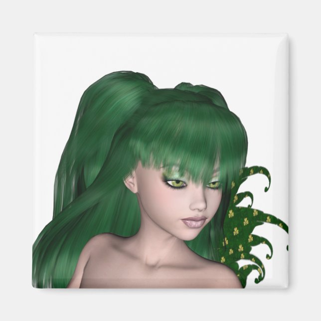 St. Patrick's Day Sprite 1 - Green Fairy Magnet (Front)