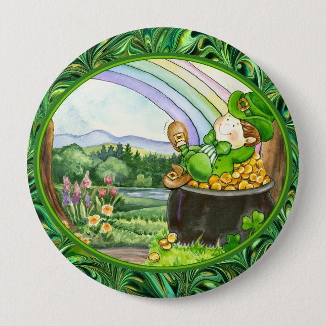 St. Patrick's Day - SRF 10 Cm Round Badge (Front)