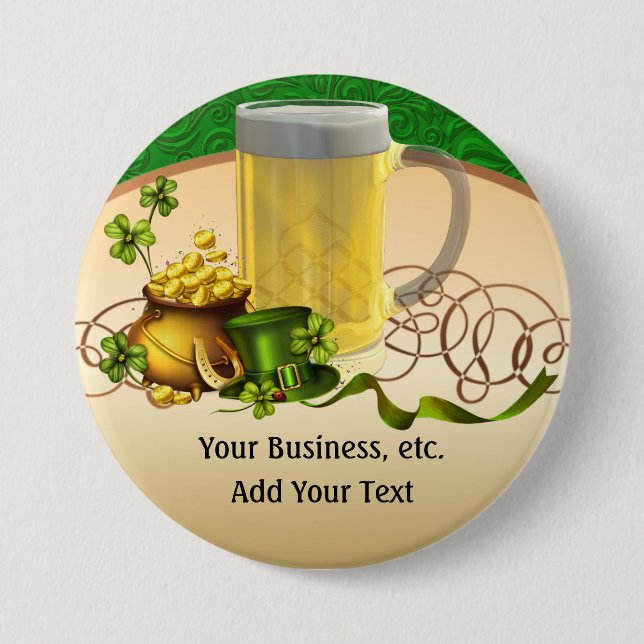 St. Patrick's Day - SRF 7.5 Cm Round Badge (Front)