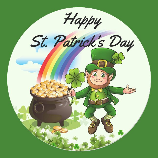 St. Patrick's Day Stickers Leprechaun Rainbow (Creator Uploaded)
