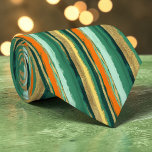 St. Patrick's Day Striped Custom Necktie<br><div class="desc">Celebrate St. Patrick's Day in style with this custom-designed necktie! This eye-catching tie features vibrant, festive stripes, perfect for adding a touch of Irish charm to any outfit. Whether you're attending a parade, a party, or simply want to show your Irish pride, this necktie is a fantastic choice. It's a...</div>