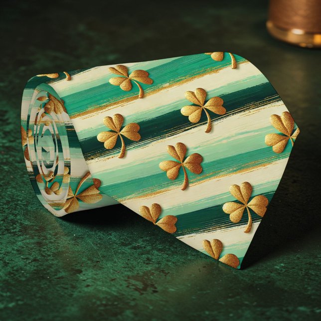 St. Patrick's Day Striped Custom Necktie (Creator Uploaded)