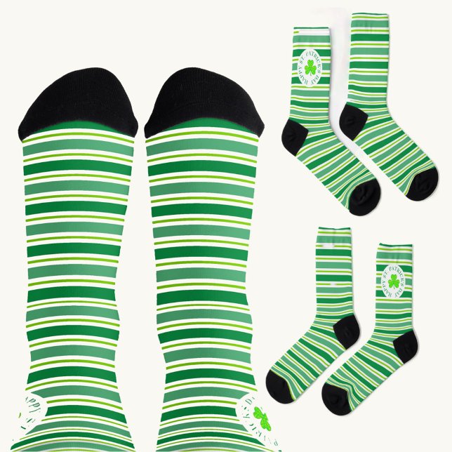 St. Patrick's Day Stripes All-Over-Print Socks (Creator Uploaded)