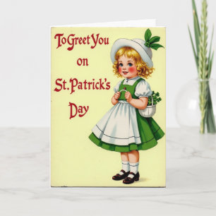 St Patricks Day Sweet Girl Card