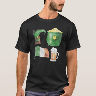 St Patrick's Day Symbols Fun Graphic T-Shirt
