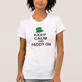 St Patricks Day T-Shirt KEEP CALM and PADDY ON Hat