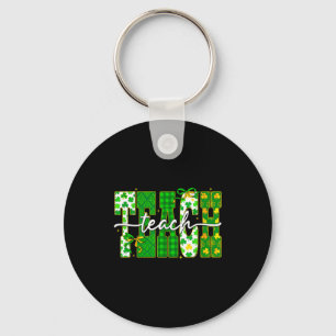 St patricks day teach shirt for teacher women girl key ring
