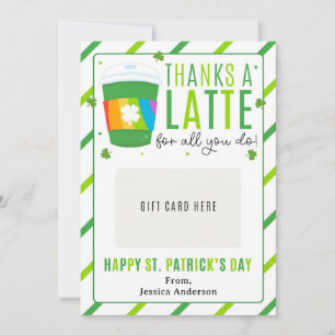 St. Patrick's Day Teacher Coffee Gift Card Holder