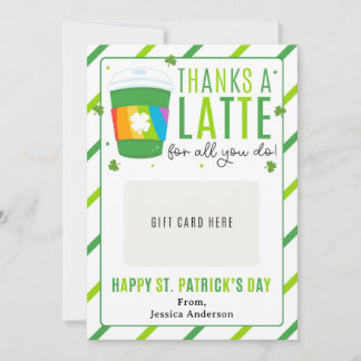 St. Patrick's Day Teacher Coffee Gift Card Holder