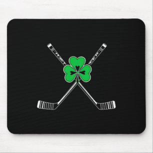 St Patricks Day Tee Shamrock Shirt Hockey St Patri Mouse Pad