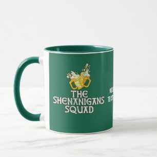 St Patrick's Day The Shenanigans Squad Irish Beer Mug