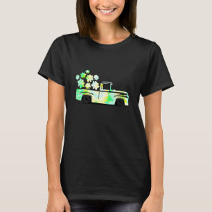 St Patrick's Day Tie Dye Truck Lucky Shamrock C Ir T-Shirt