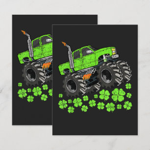 St Patricks Day Toddler Lucky Monster Truck Announcement