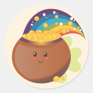 St. Patrick's Day Treasure Classic Round Sticker