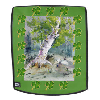 St. Patrick's Day Tree on backpack/face Backpack