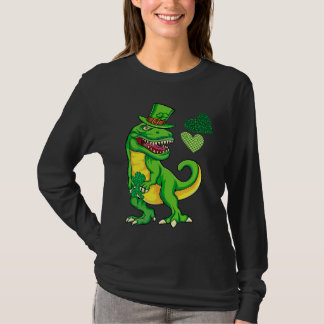 St Patricks Day Trex Dinosaur and St Patricks Day T-Shirt