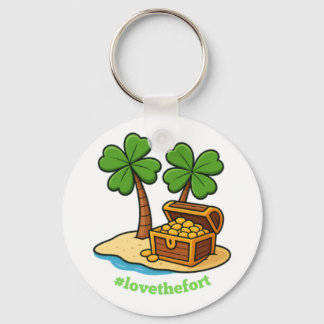 St. Patrick's Day Tropical Island Keychain