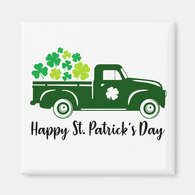 St.Patricks Day Truck Magnet (Front)