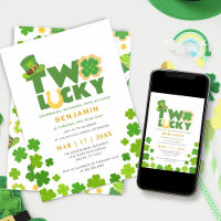 St. Patrick's Day Two Lucky Shamrocks 2nd Birthday