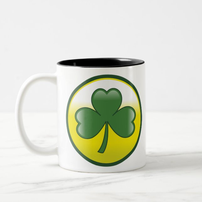 St. Patrick's day 🍀 Two-Tone Coffee Mug (Left)