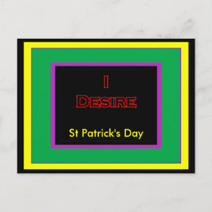 St Patrick's Day UCreate Templates Postcard