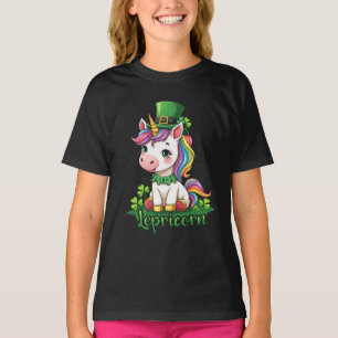 St Patricks Day Unicorn Cute Saint Pattys Girls  T-Shirt