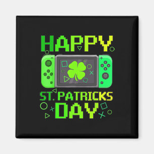 St Patrick's Day Video Game Gamer Shamrock Boys Me Magnet