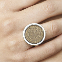 St. Patrick's Day Vintage Gold Coin