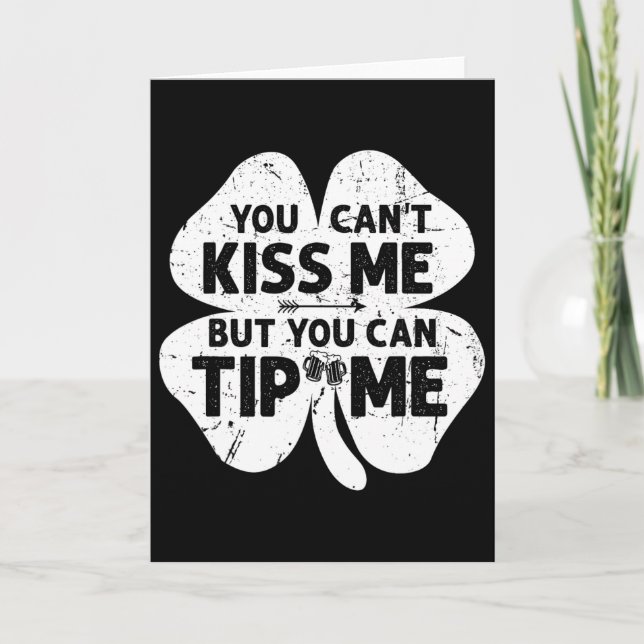 St. Patricks Day Waitress Rtender Waiter Tips Sham Card (Front)